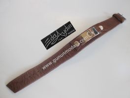 AY YILDIZLI DERÝ BÝLEKLÝK KAHVERENGÝ