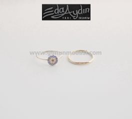 NAZAR BONCUKLU YÜZÜK VE DAÝRE YÜZÜK