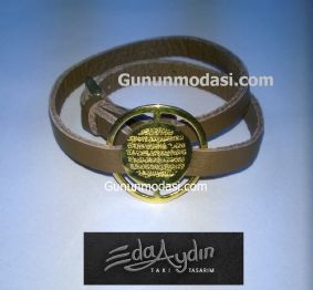 AYET-EL KÜRSÝ DUALI BÝLEKLÝK KAHVE (SARI ALTIN KAPLI)