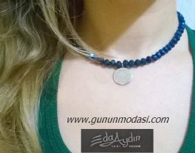 KRÝSTAL TAÞLI NAZAR DUALI KOLYE