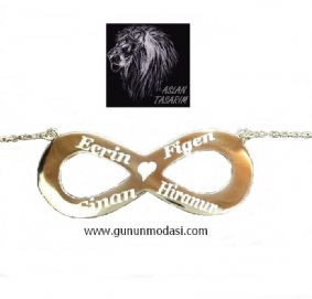 DÖRT ÝSÝMLÝ VE KALPLÝ SONSUZLUK KOLYE