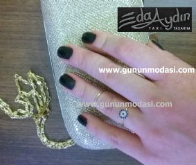 NAZAR BONCUKLU YÜZÜK VE DAÝRE YÜZÜK